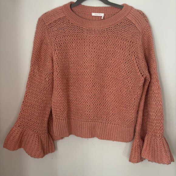 Alpaca Muted Clay See by Chloe Bell Sleeve Sweater - Picture 3 of 6
